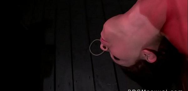  Tied up with rough rope babe fucked by her master